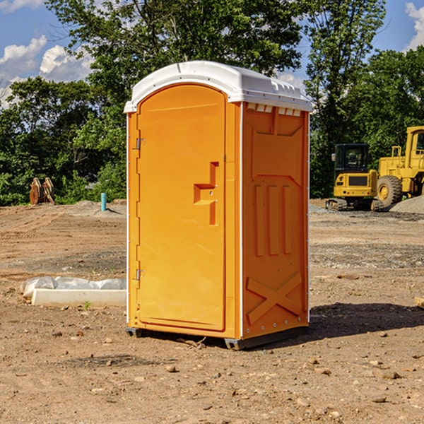 are there any restrictions on what items can be disposed of in the portable restrooms in Acushnet Center